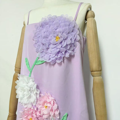 kristin Buttercup Embroidered Maxi Dress in Purple