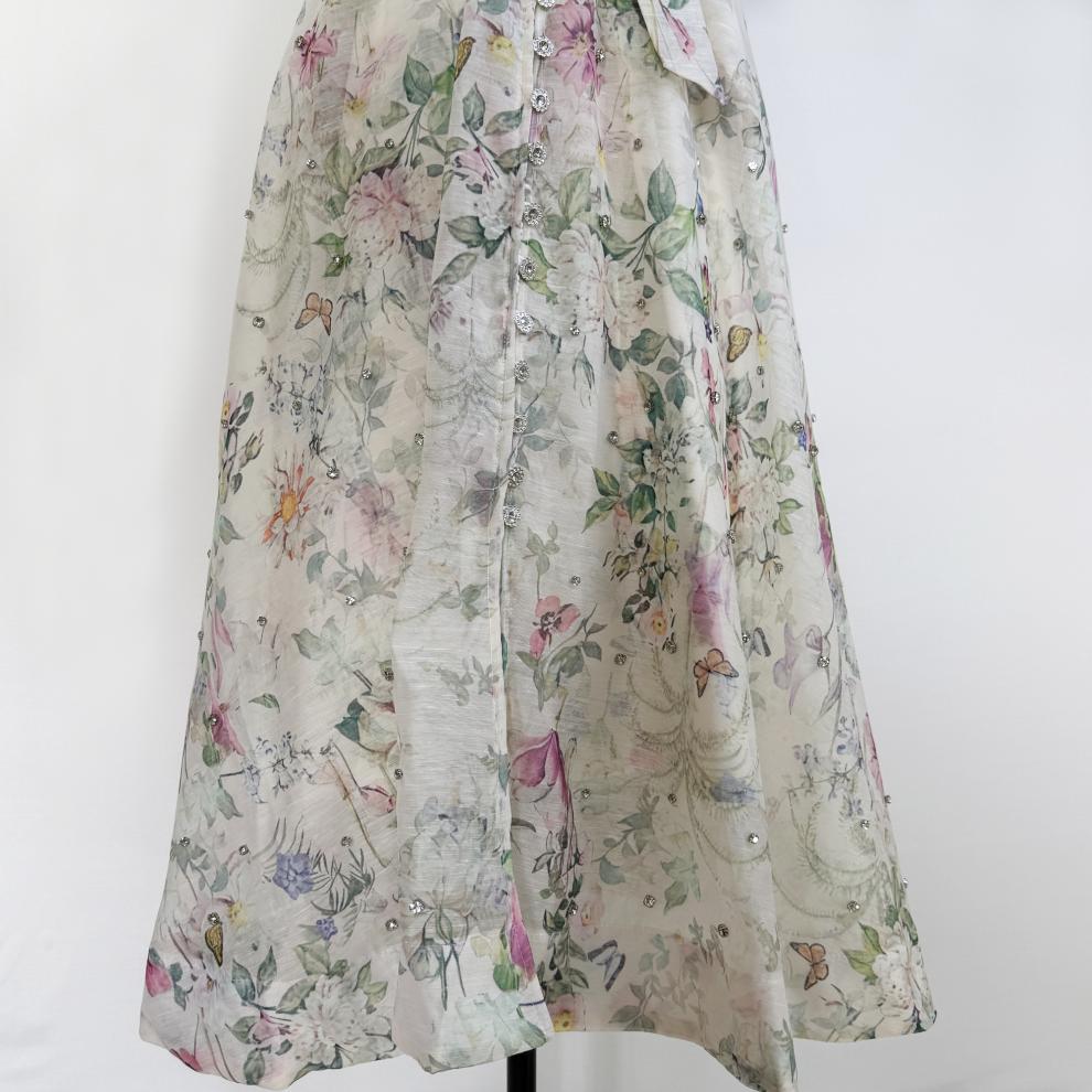 Floral Print Belted Mini Dress