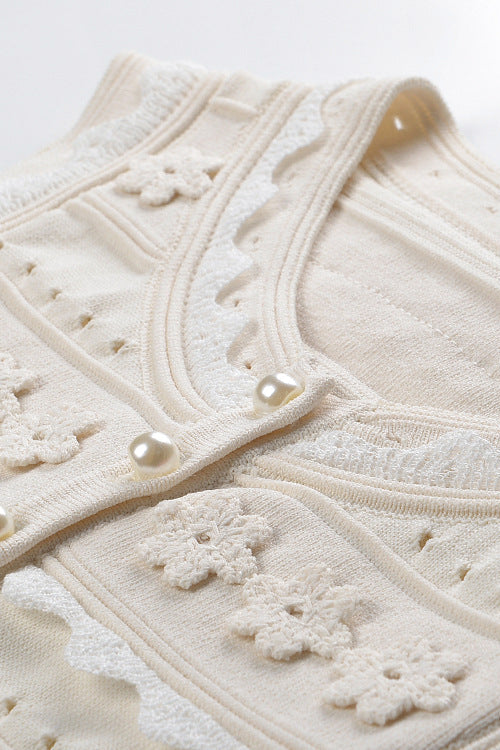 Crochet Top in ecru