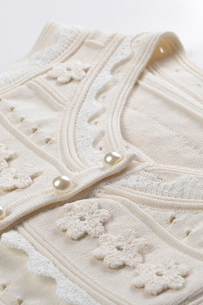 Crochet Top in ecru