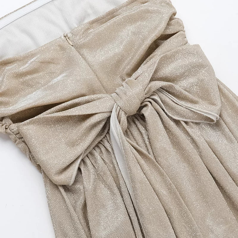 Marissa Midi Dress - Gold Sparkle