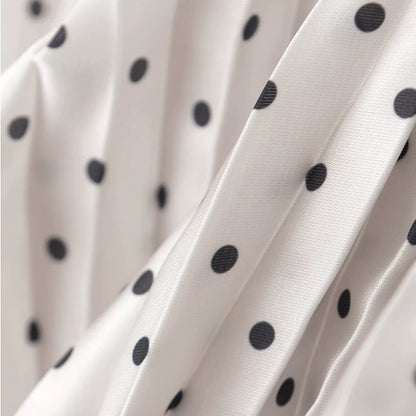 Polka Dot Ruffle Sleeve Midi Dress