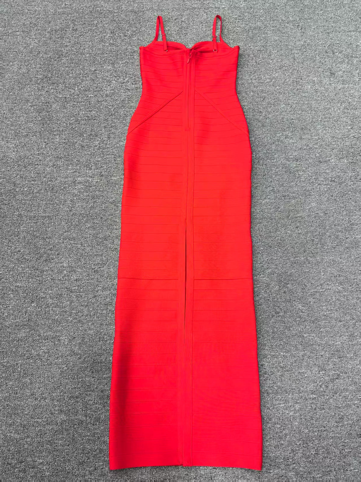 nancy hollow Bandage Maxi Dress in red