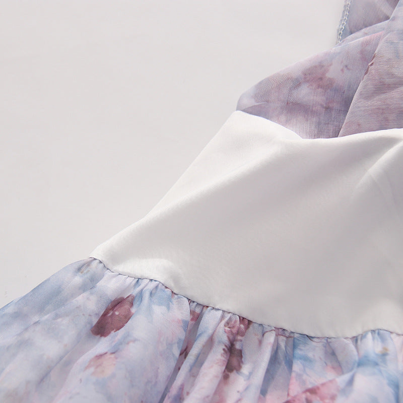 Floral Tiered Strapless Maxi Dress