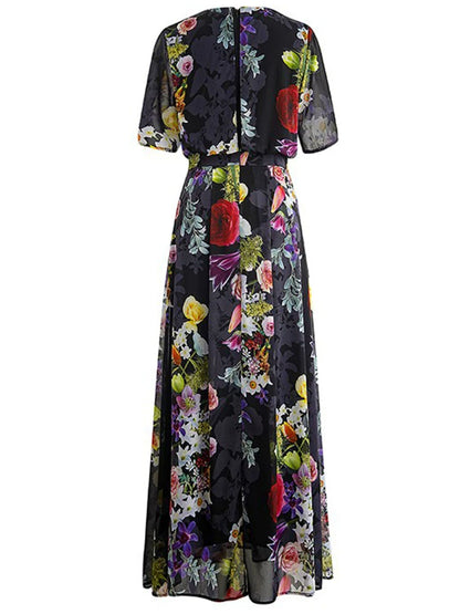 Breaking code special clearance summer women's clothing discount promotion temperament floral dress short sleeve unique and beautiful waist skirt