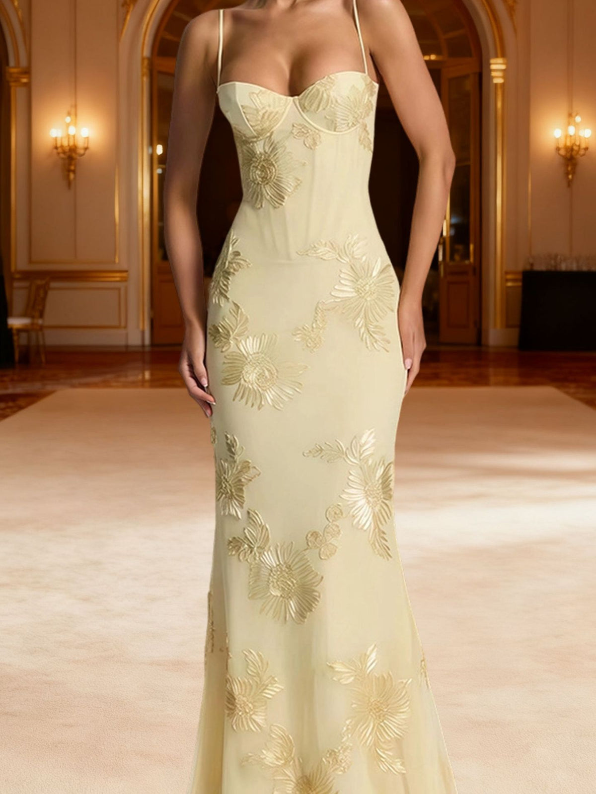 Nefertiti Maxi Dress -Brown