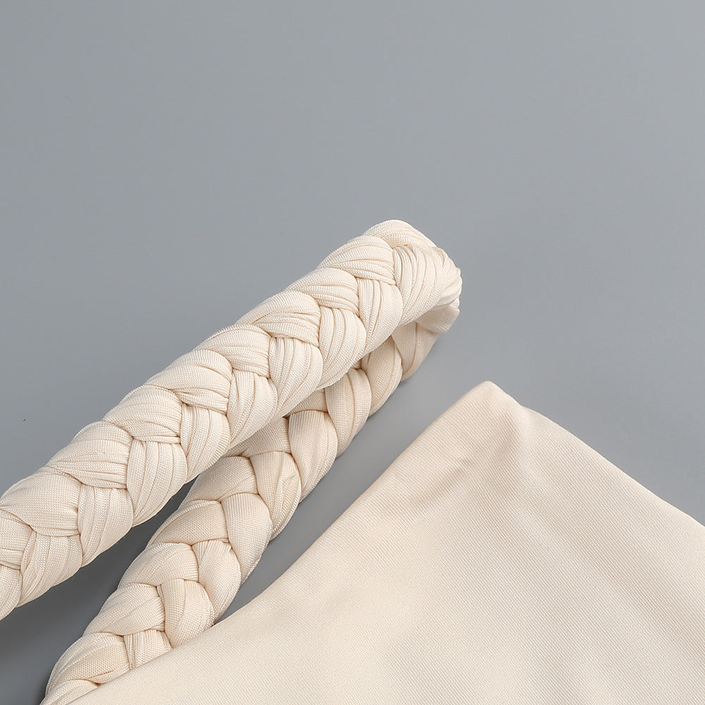 crystal chain embellished fishtail skirt set in apricot