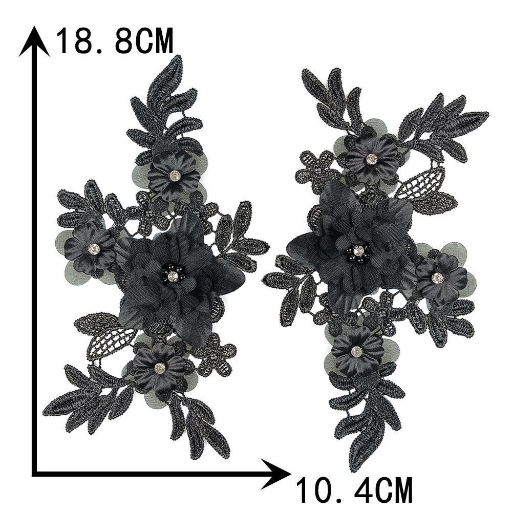 Factory polyester lace collar, 3D rhinestone DIY hollow corsage, lace lace, garment accessories, decal wholesale