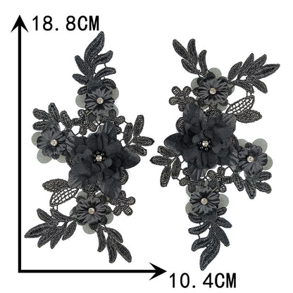 Factory polyester lace collar, 3D rhinestone DIY hollow corsage, lace lace, garment accessories, decal wholesale