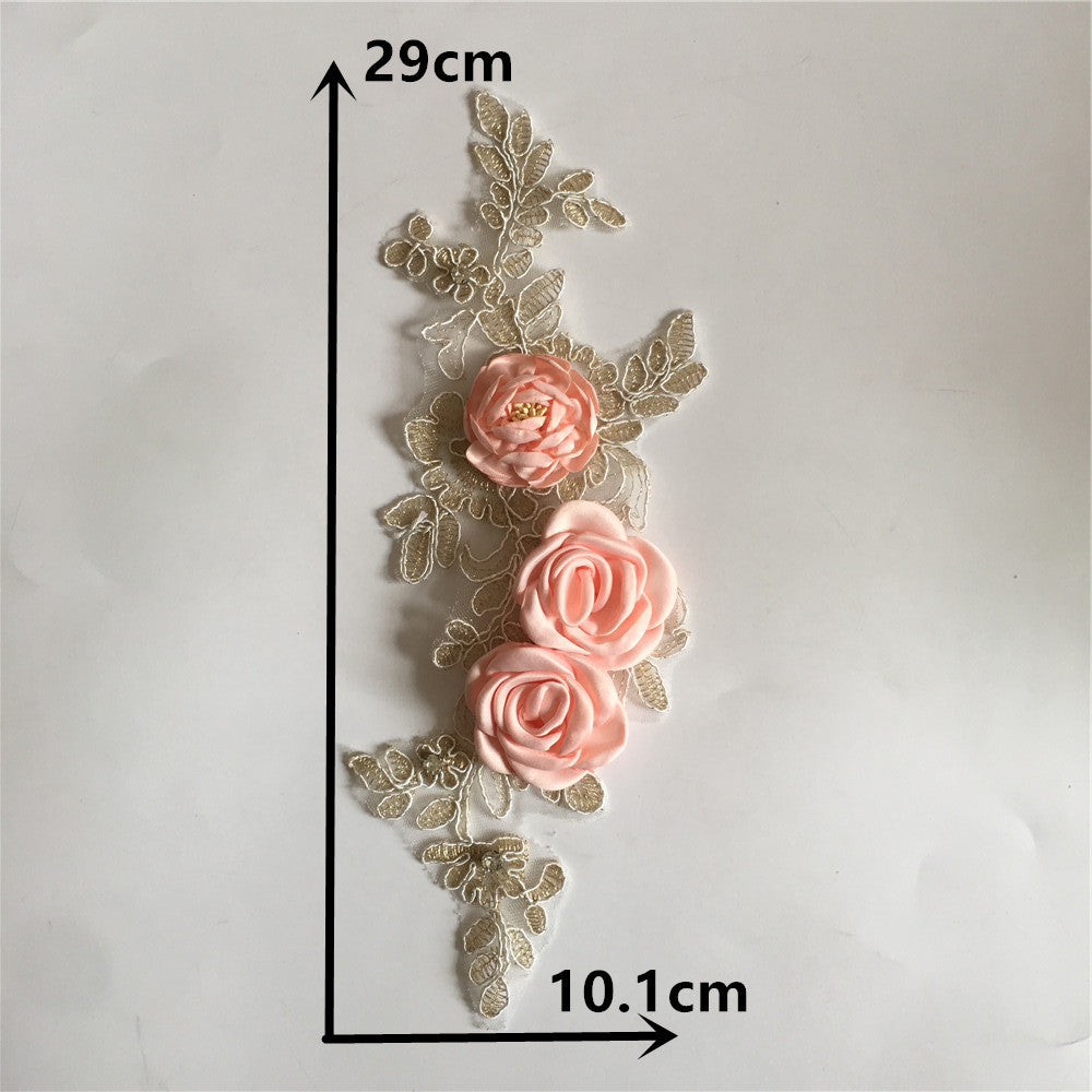 Three-dimensional decoration, polyester cutout, lace, flower embroidery, collar flower, DIY sewing, mesh, lace, collar, garment accessories