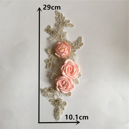 Three-dimensional decoration, polyester cutout, lace, flower embroidery, collar flower, DIY sewing, mesh, lace, collar, garment accessories