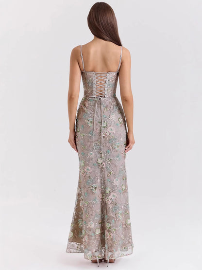 Sabina sexy and elegant strapless backless maxi dress