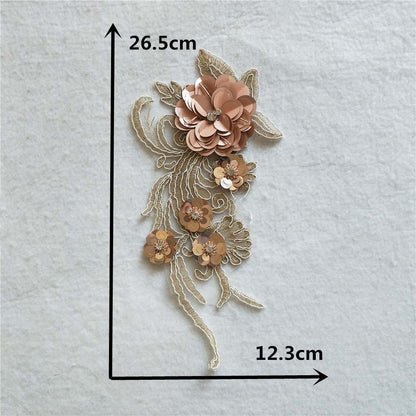 Three-dimensional embroidered polyester collar floral decoration, hollow lace floral DIY sewing lace collar clothing accessories