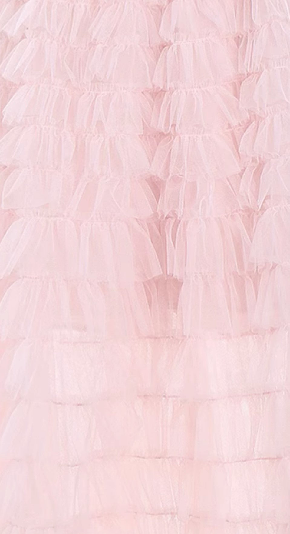 Pink Princess layer ruffle midi floral Embroidery strapless Dress