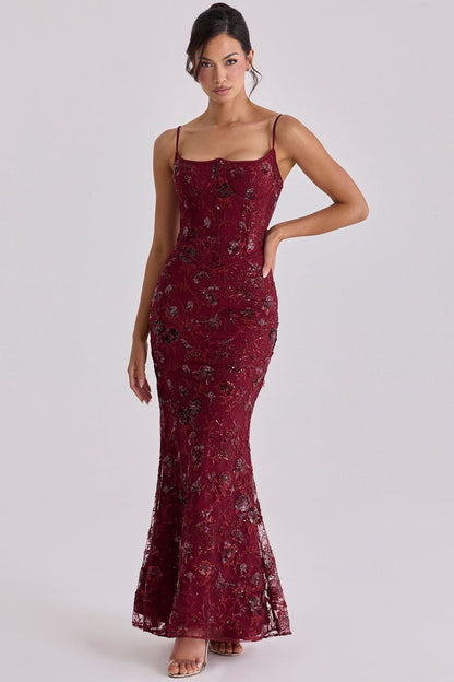 Sabina sexy and elegant strapless backless maxi dress