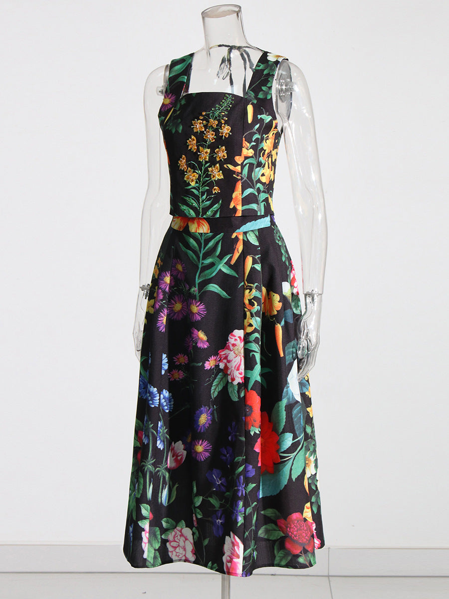 FLOWER PRINT TWO PIECES SET