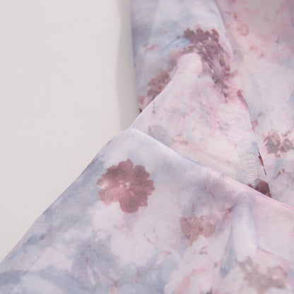 Floral Tiered Strapless Maxi Dress