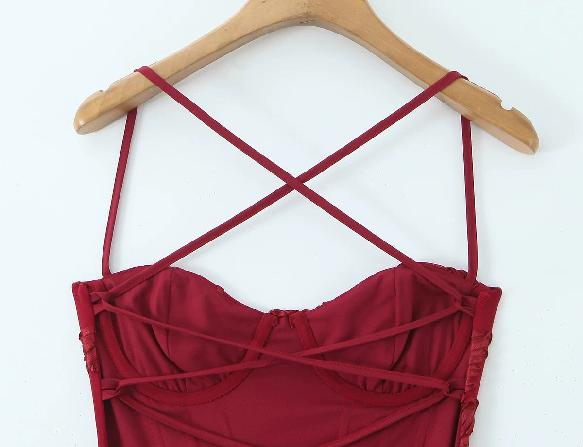 Nefertiti Maxi Dress - Burgundy