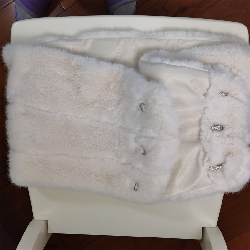sharon Off Shoulder Faux Fur Two Piece Set