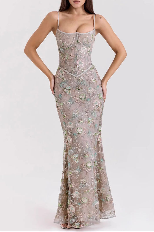 Sabina sexy and elegant strapless backless maxi dress
