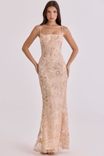Sabina sexy and elegant strapless backless maxi dress