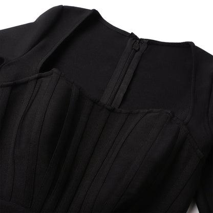 alexandra bodycon bandage mini dress in black