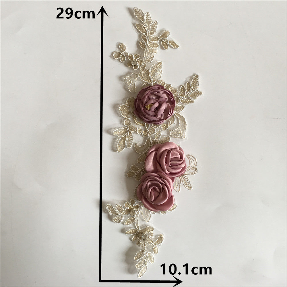 Three-dimensional decoration, polyester cutout, lace, flower embroidery, collar flower, DIY sewing, mesh, lace, collar, garment accessories
