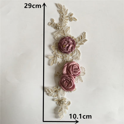 Three-dimensional decoration, polyester cutout, lace, flower embroidery, collar flower, DIY sewing, mesh, lace, collar, garment accessories