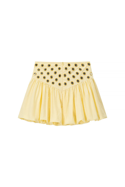 ursula Mirror Embellished Crop Top & Bubble Skirt Set