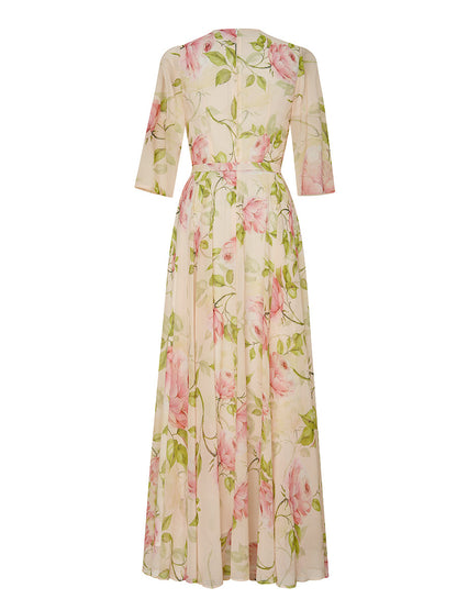 floral printed midi dress