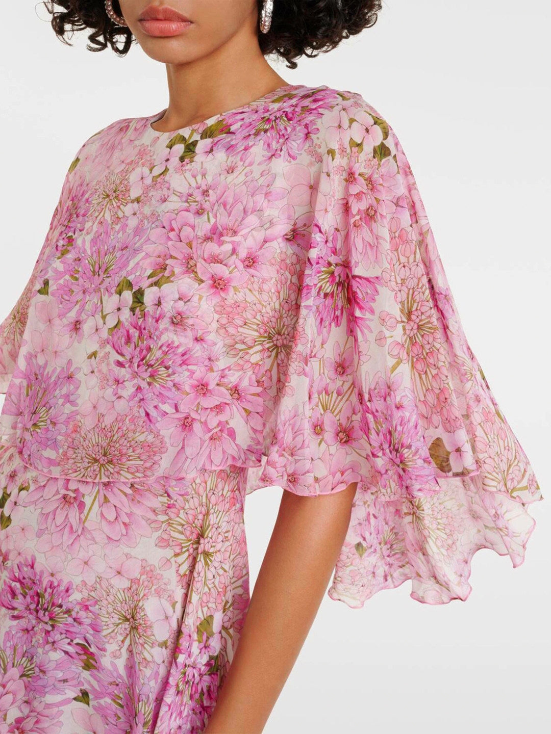 pink floral  maxi dress