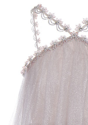 Mera Sleeveless Diamond Chain Cake evening Dress