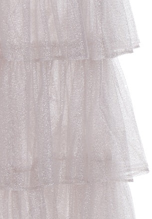 Mera Sleeveless Diamond Chain Cake evening Dress