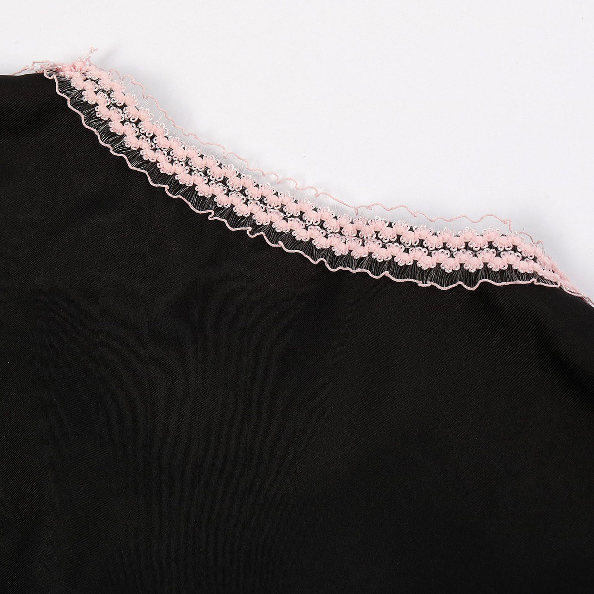 black matte woven polyester-cotton blend fit-and-flare dirndl dress