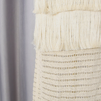 Cream Crochet Knit Column Dress