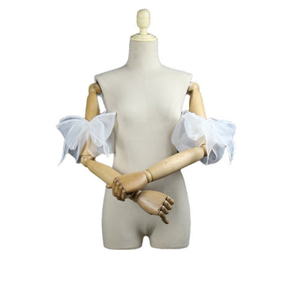 Organza Giant Bow Detachable Short Arm Cuffs