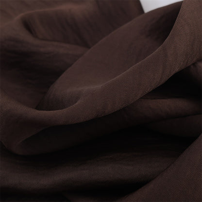 Chocolate Brown Textured Satin Sheath Dress