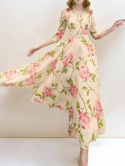floral printed midi dress