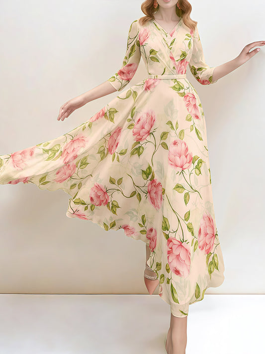 floral printed midi dress