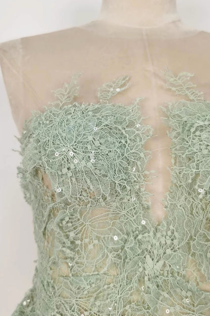 Mint Beaded Lace Dress