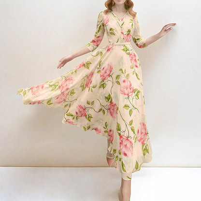 floral printed midi dress