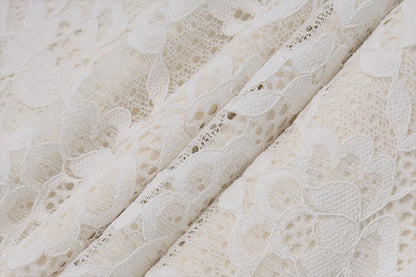 White Floral Lace One-Shoulder Column Gown