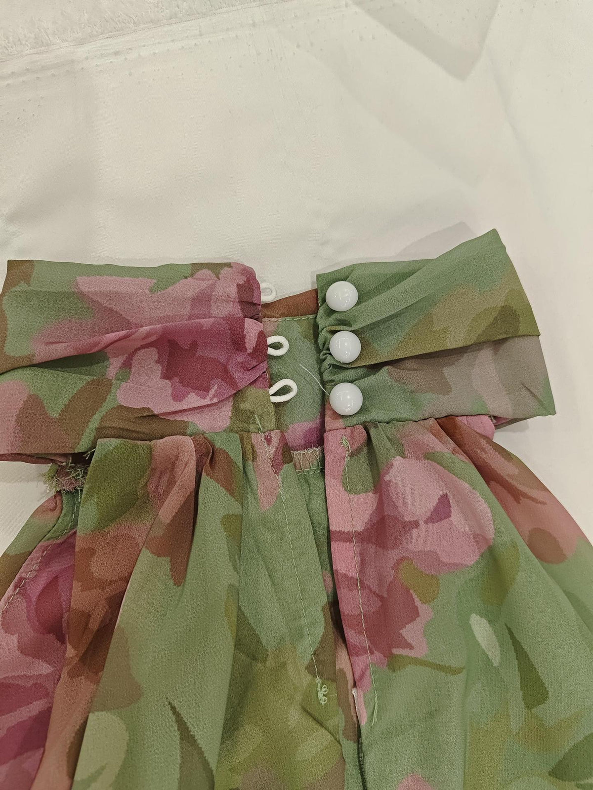 olive green chiffon a-line dress