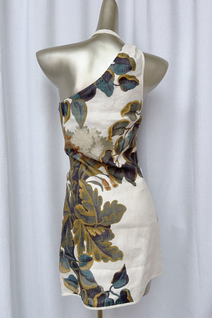 Floral print Asymmetric Mini Dress