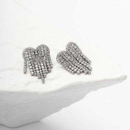 Heart Tassel Earrings