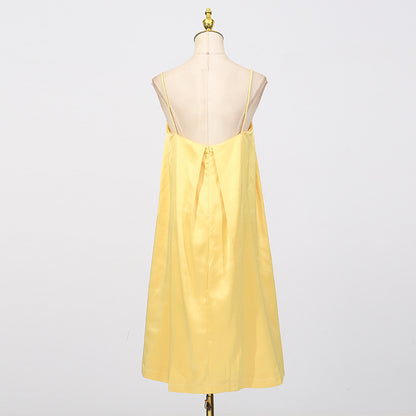 edwina applique floral Embroidered Mini Dress in yellow