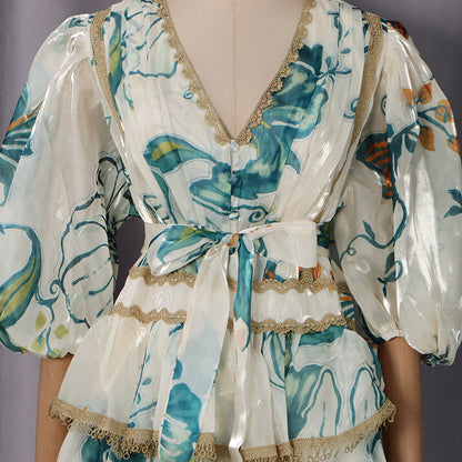 White Semi-Sheer Organza or Lightweight Silk A-Line Tiered Maxi Dress