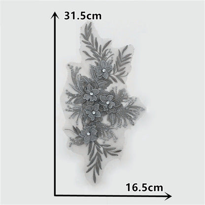 High quality rhinestones, flower embroidery, DIY lace, mesh, lace, collar, sewing, decoration, clothing, accessories