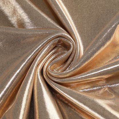 Gold Metallic Ruched Mermaid Gown