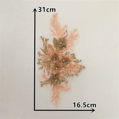 High quality rhinestones, flower embroidery, DIY lace, mesh, lace, collar, sewing, decoration, clothing, accessories